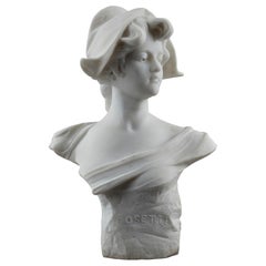 Antique Marble Bust: Cosette With Marianne's Phrygian Cap