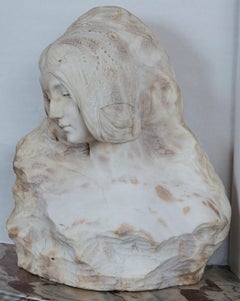 Marble Bust Inscribed De La Valliere