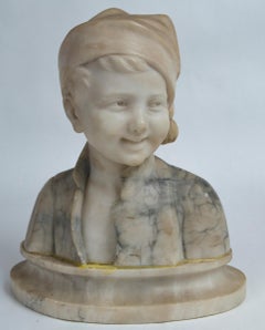 Marble Bust of a Boy with a Cap