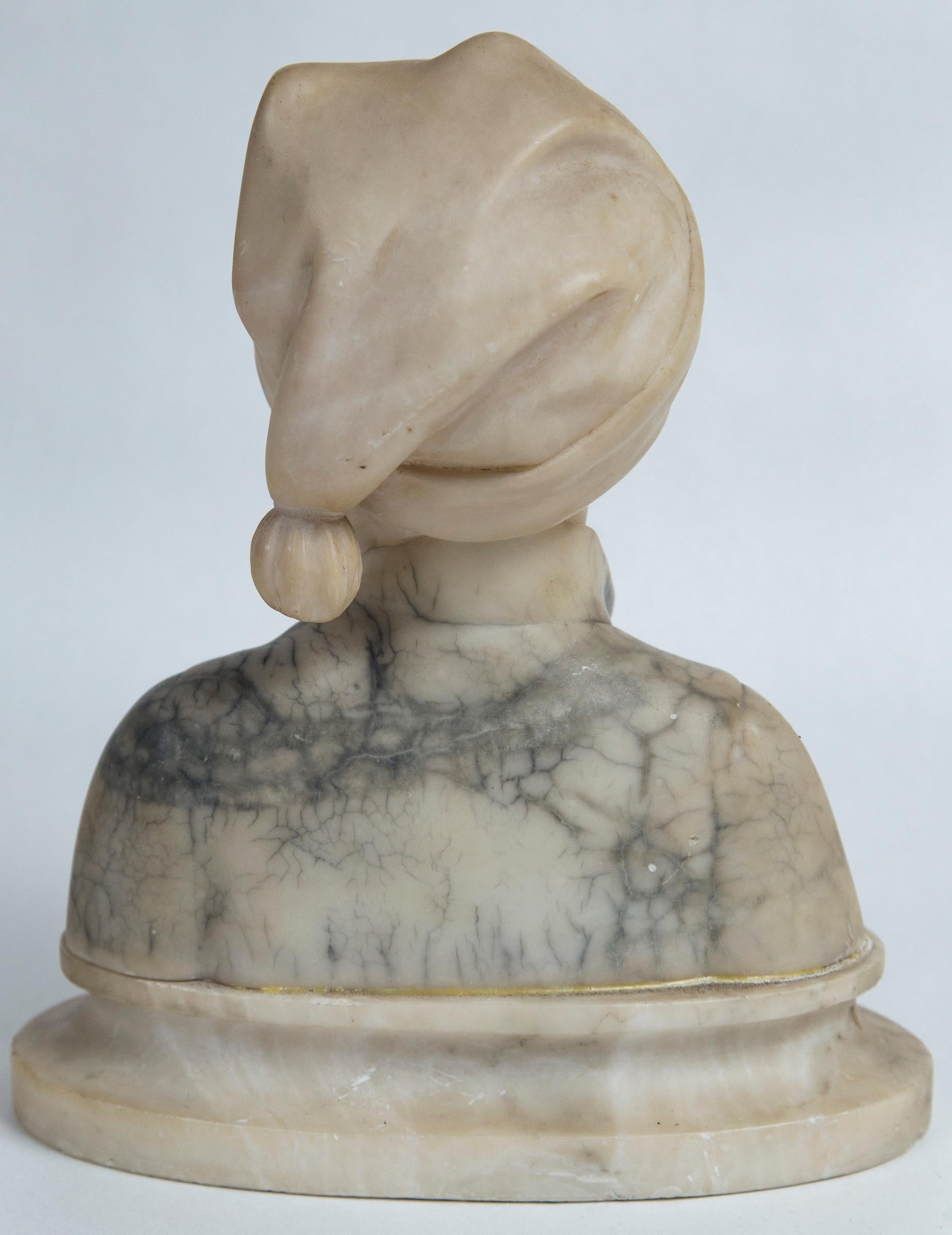 Marble Bust of a Boy with a Cap For Sale 1