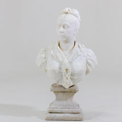 Marble Bust of a Lady, Italy 19th Century