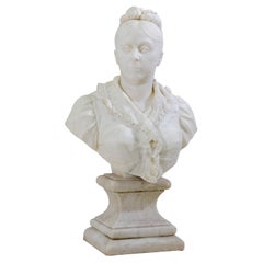 Buste de femme en marbre, Italie, 19ème siècle