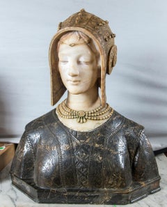 Marble Bust of a Woman in Elizabeth Dress