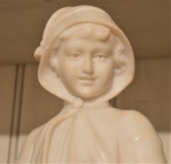 Marble Bust of a Young Girl, Italian, 19th Century