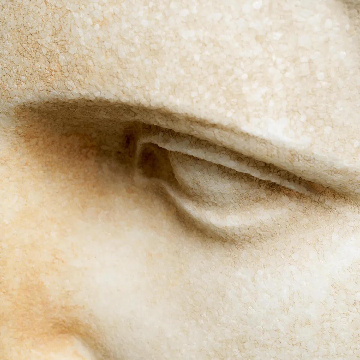 Marble Bust of a Young Roman Man, Patinated Marble, Contemporary Work. For Sale 2