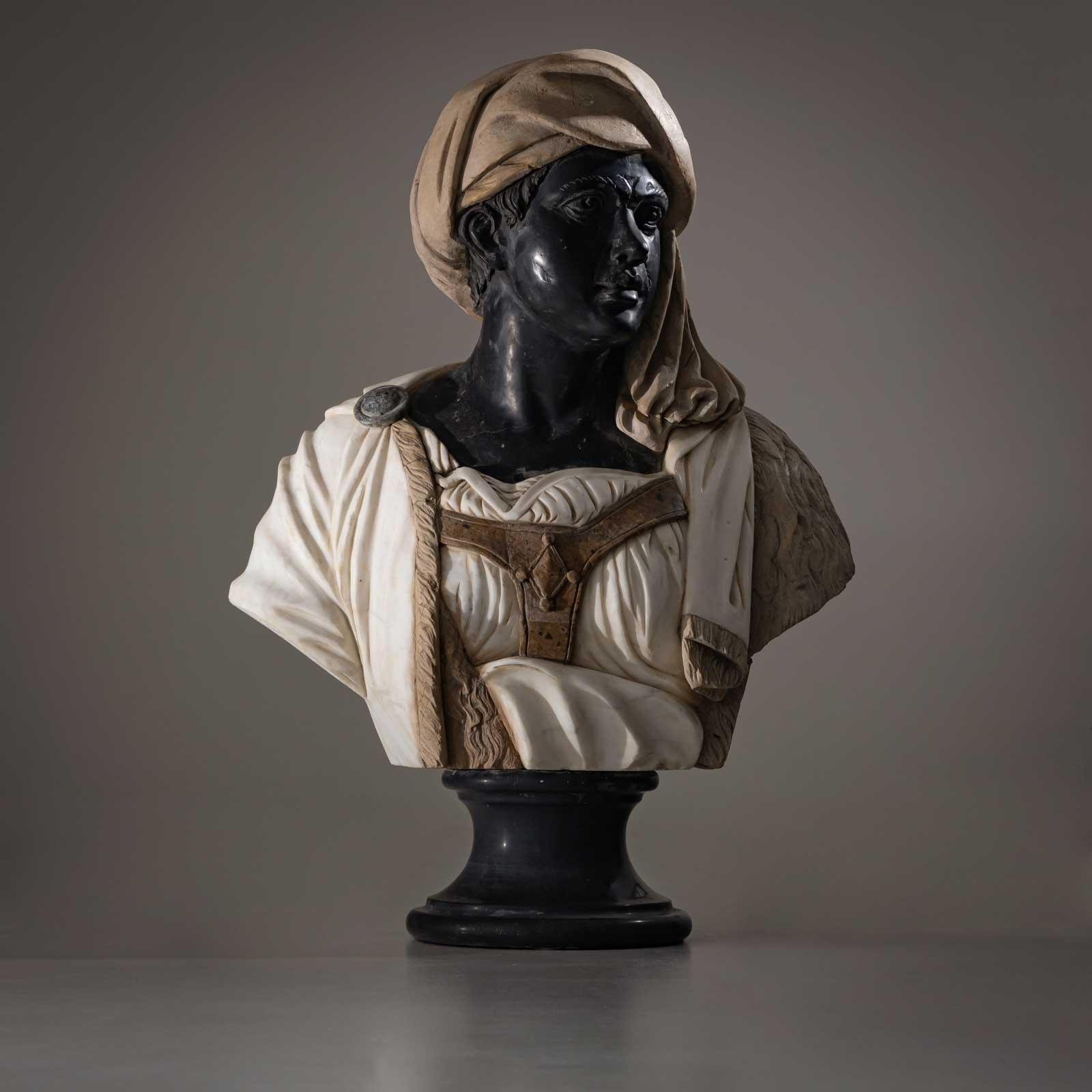 Marble Bust of an African Man, Italy 20th Century For Sale 2
