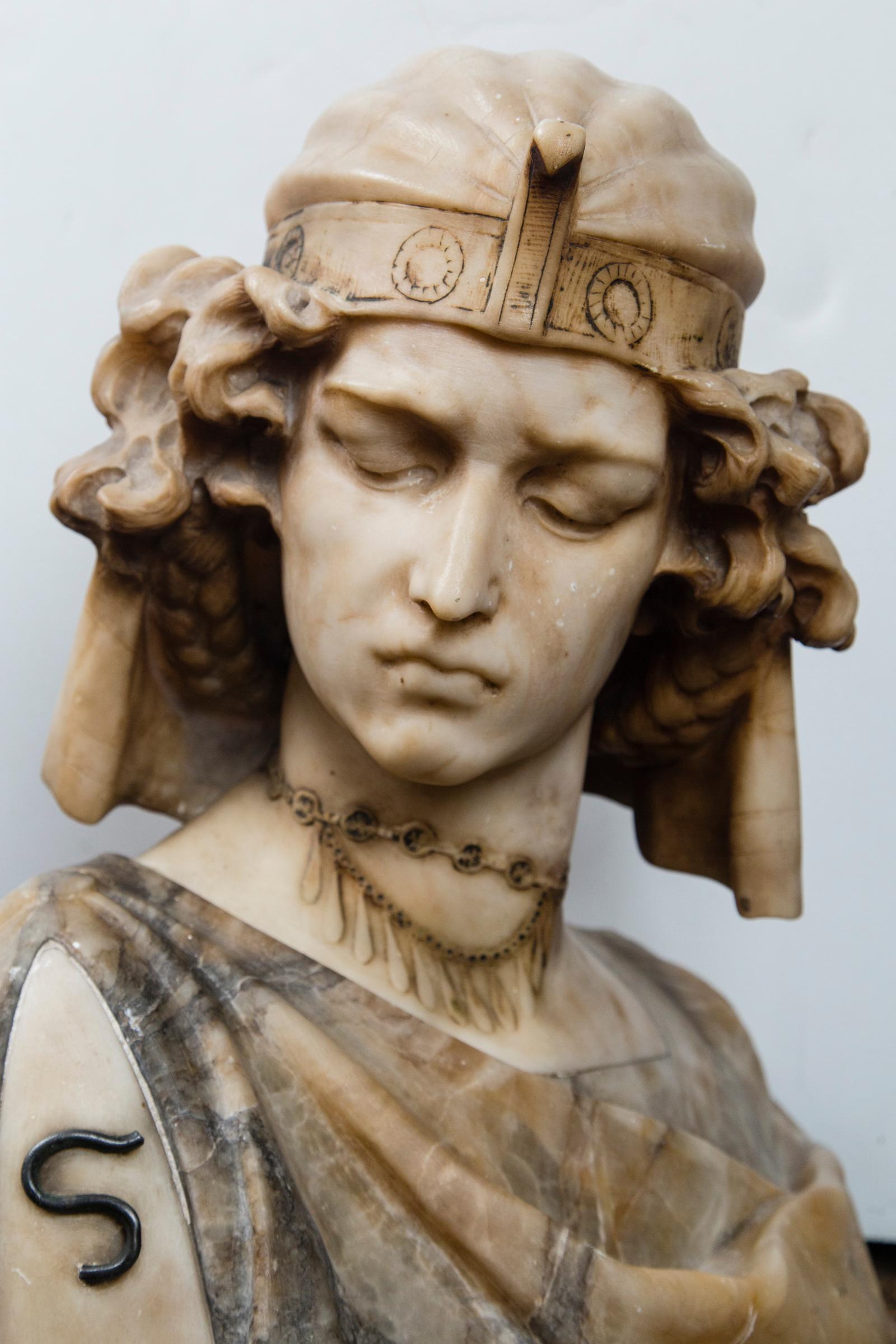 19th Century Marble Bust of an Egyptian Prince