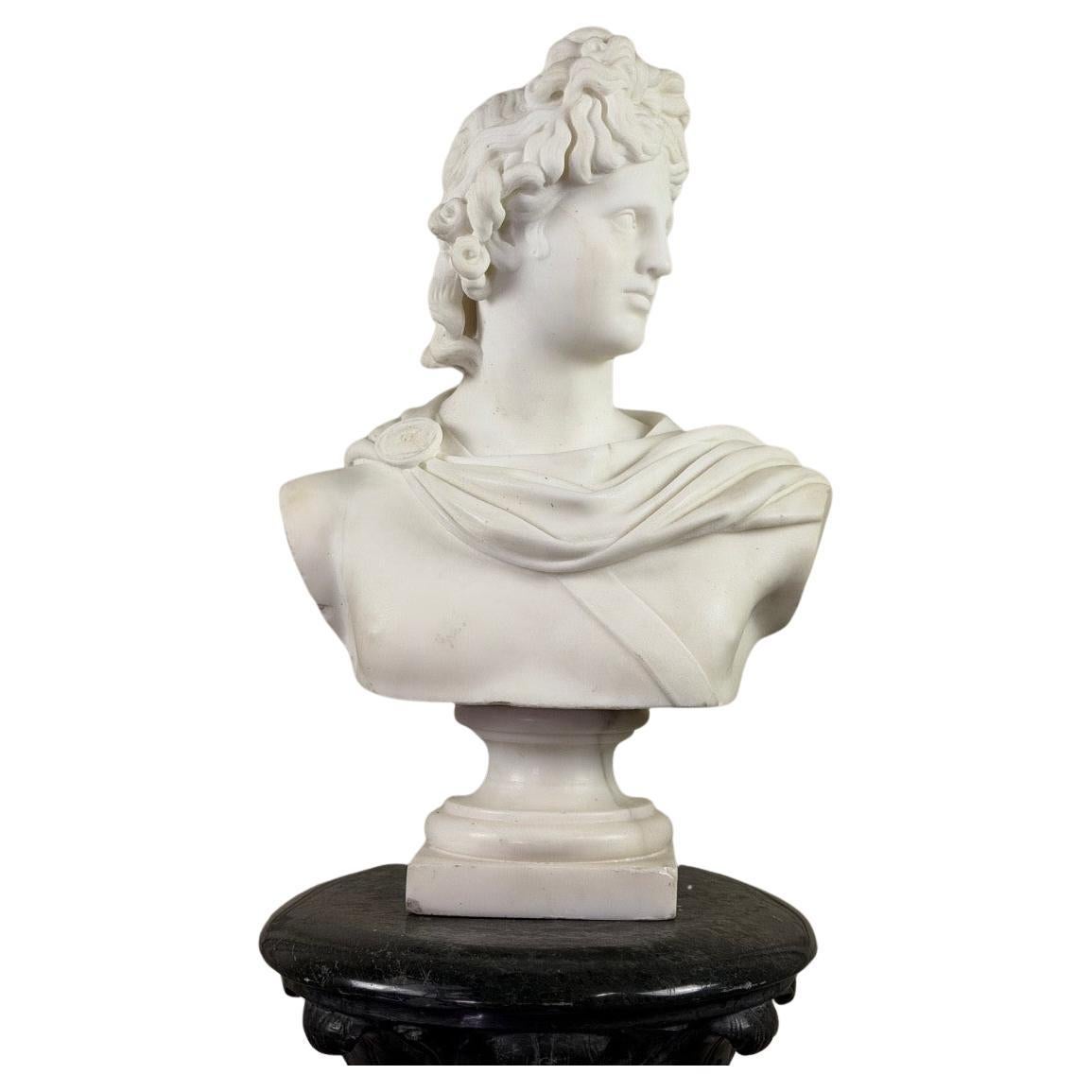 Busto di Apollo in marmo, 1880 circa