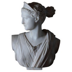 Marble Bust of Diana by Ferdinand Vichi, circa 1900