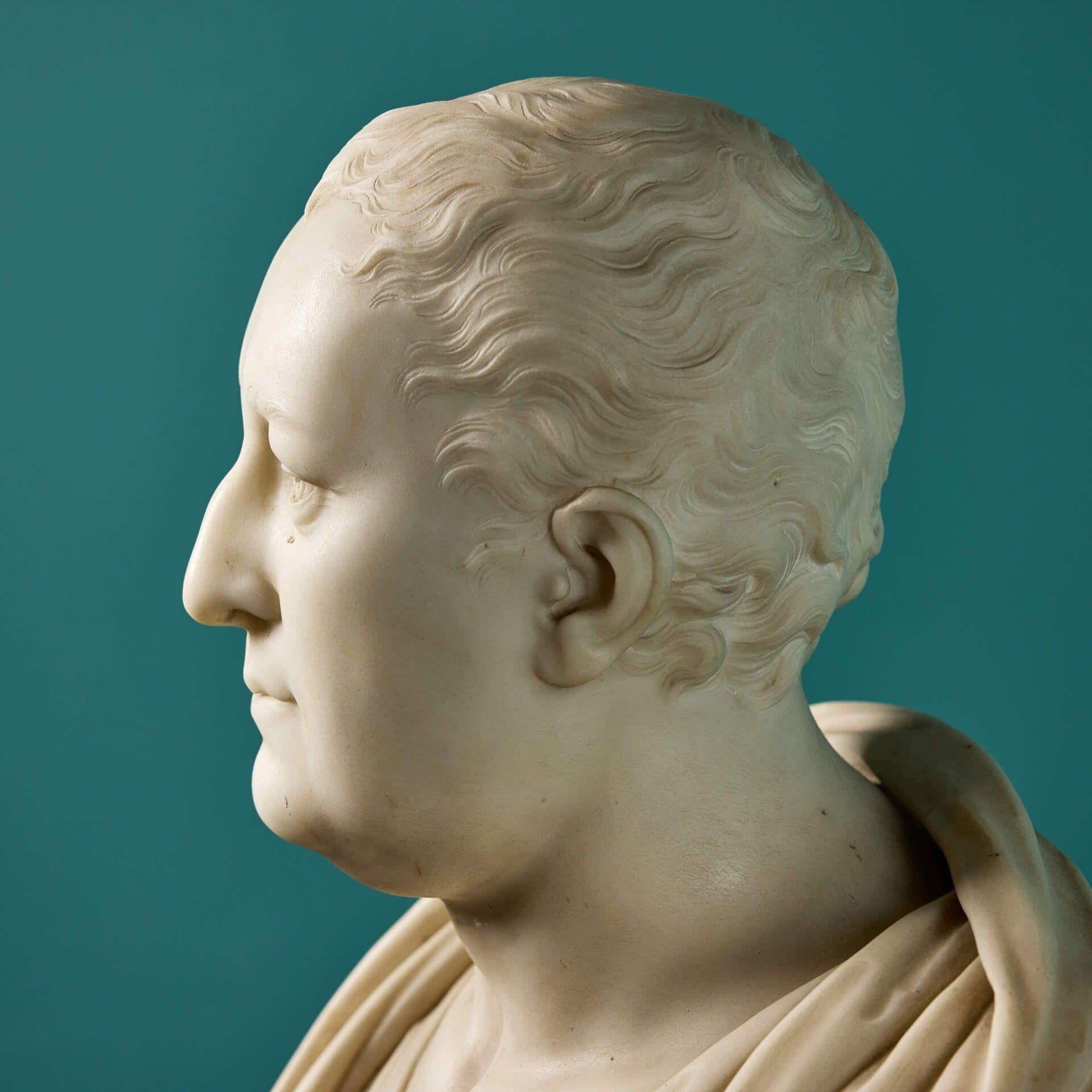 Georgian Marble Portrait Bust of Edward Willes by John Bacon For Sale