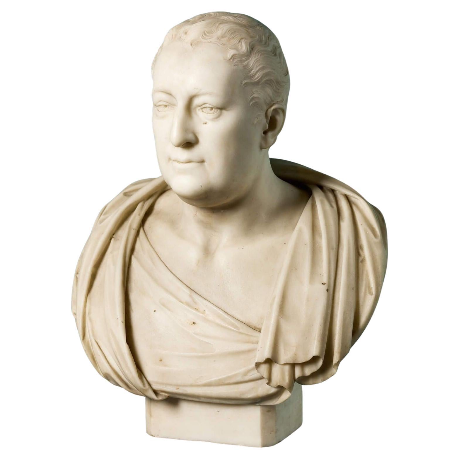 Marble Portrait Bust of Edward Willes by John Bacon