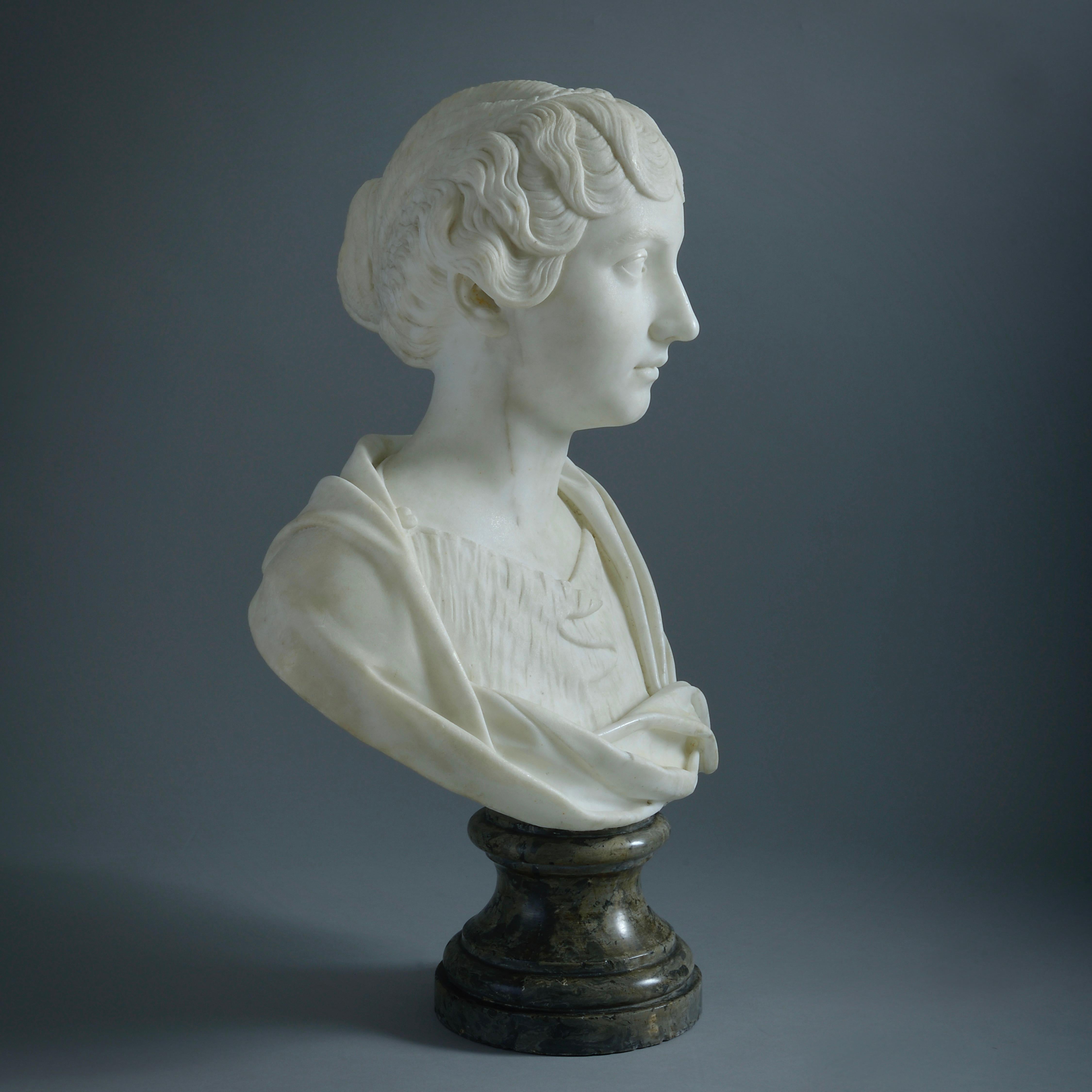 Marble Bust of Faustina the Younger In Good Condition For Sale In London, GB