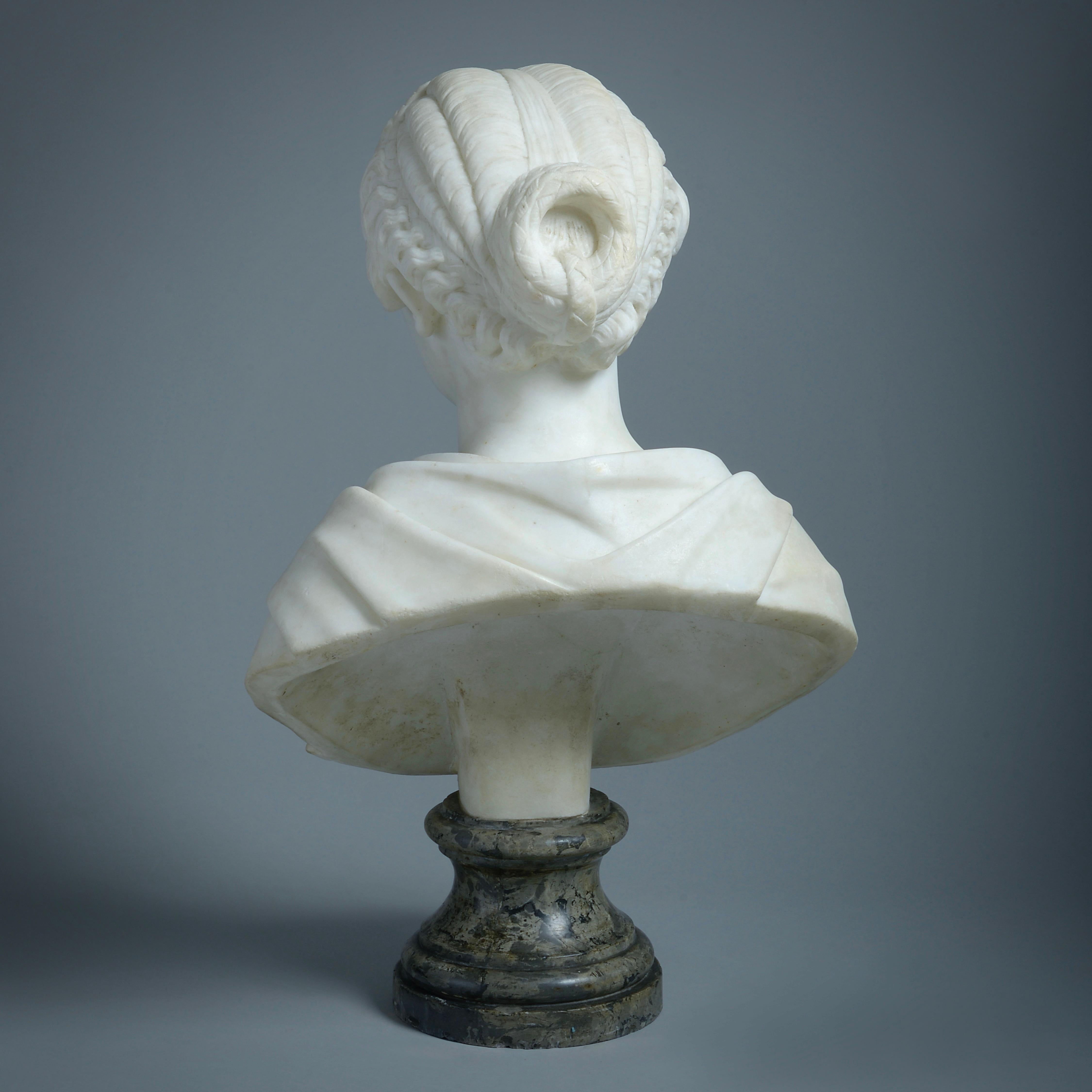 Statuary Marble Marble Bust of Faustina the Younger For Sale