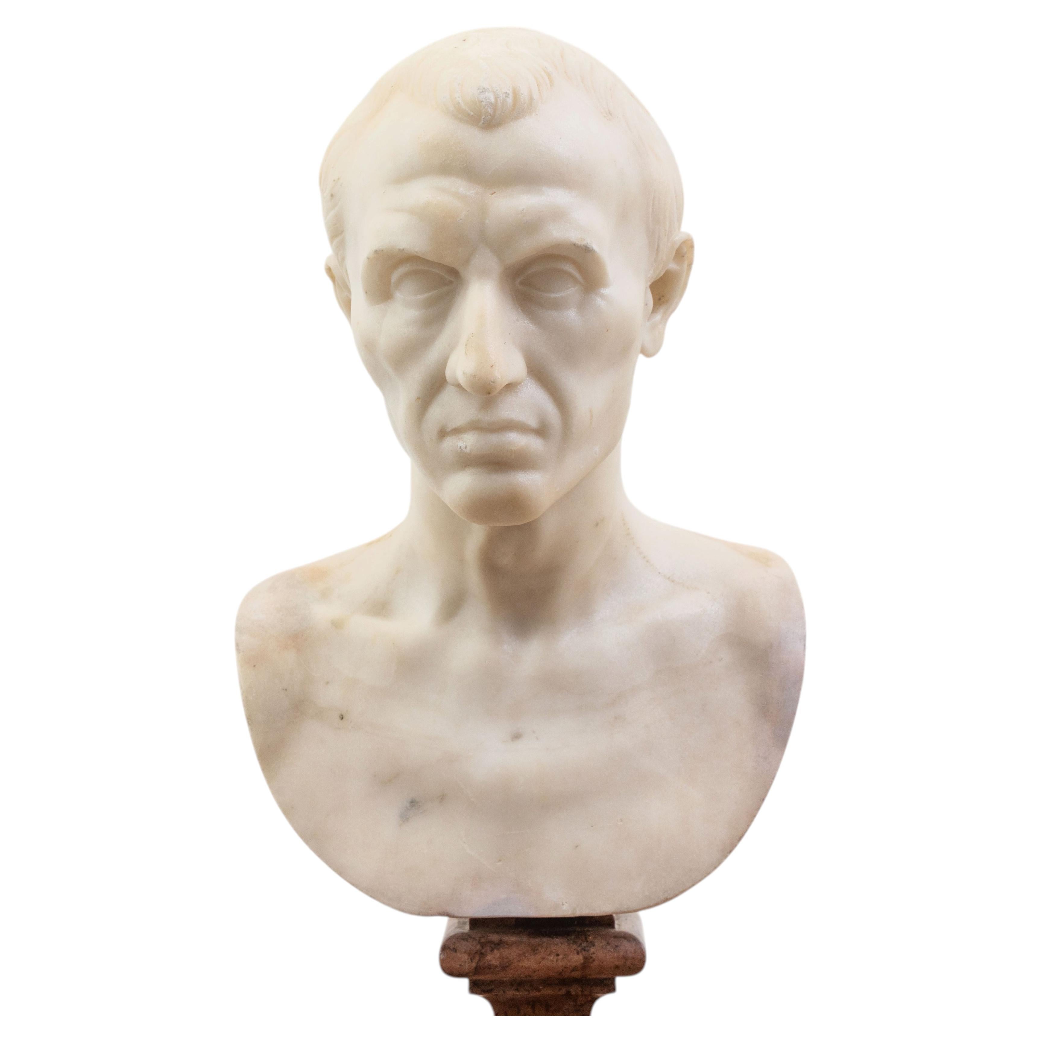 Marble bust of Julius Caesar For Sale