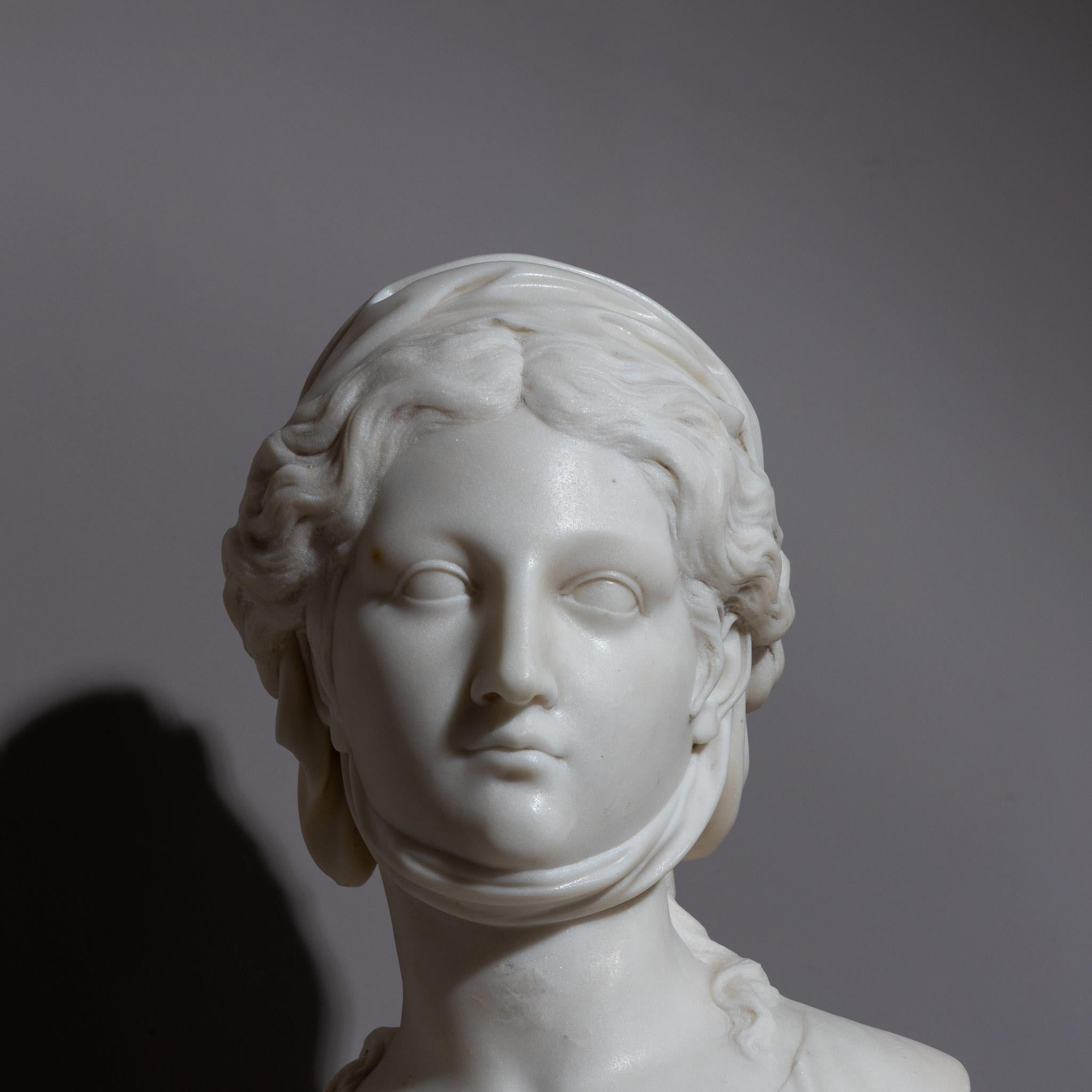 Marble Bust of La Zingara, circa 1800 For Sale 6
