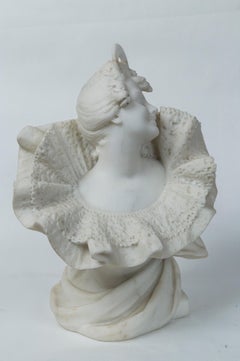 Marble Bust of Lady with a Frilly Collar