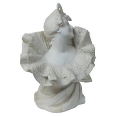 Marble Bust of Lady with a Frilly Collar