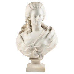 Marble Bust of Madame Du Barry, 19th Century, Napoleon III Period.