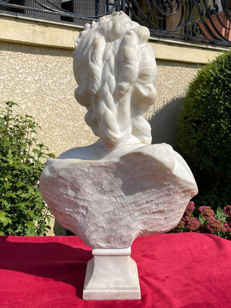 Marble Bust Of Marie-Antoinette, Height 81cm - XIXth century For Sale 5