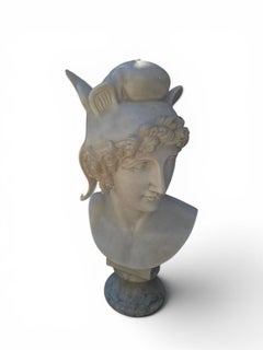 Marble Bust of Mercury (Hermes), Italy, 1950s