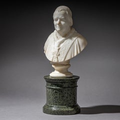 Marble Bust of Pope Pius IX on a Serpentine Base, Rome, circa 1846/47