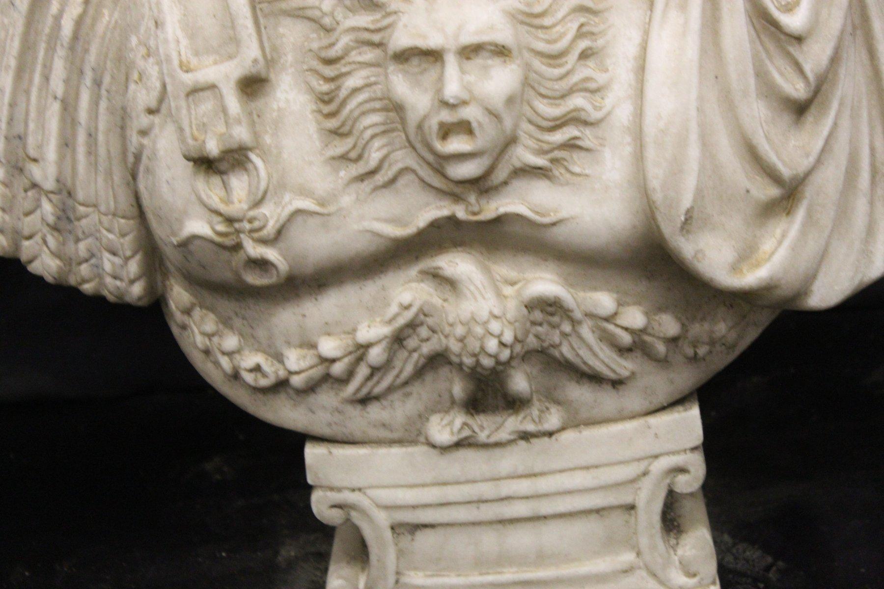 Marble bust of Roman Emperor For Sale 1