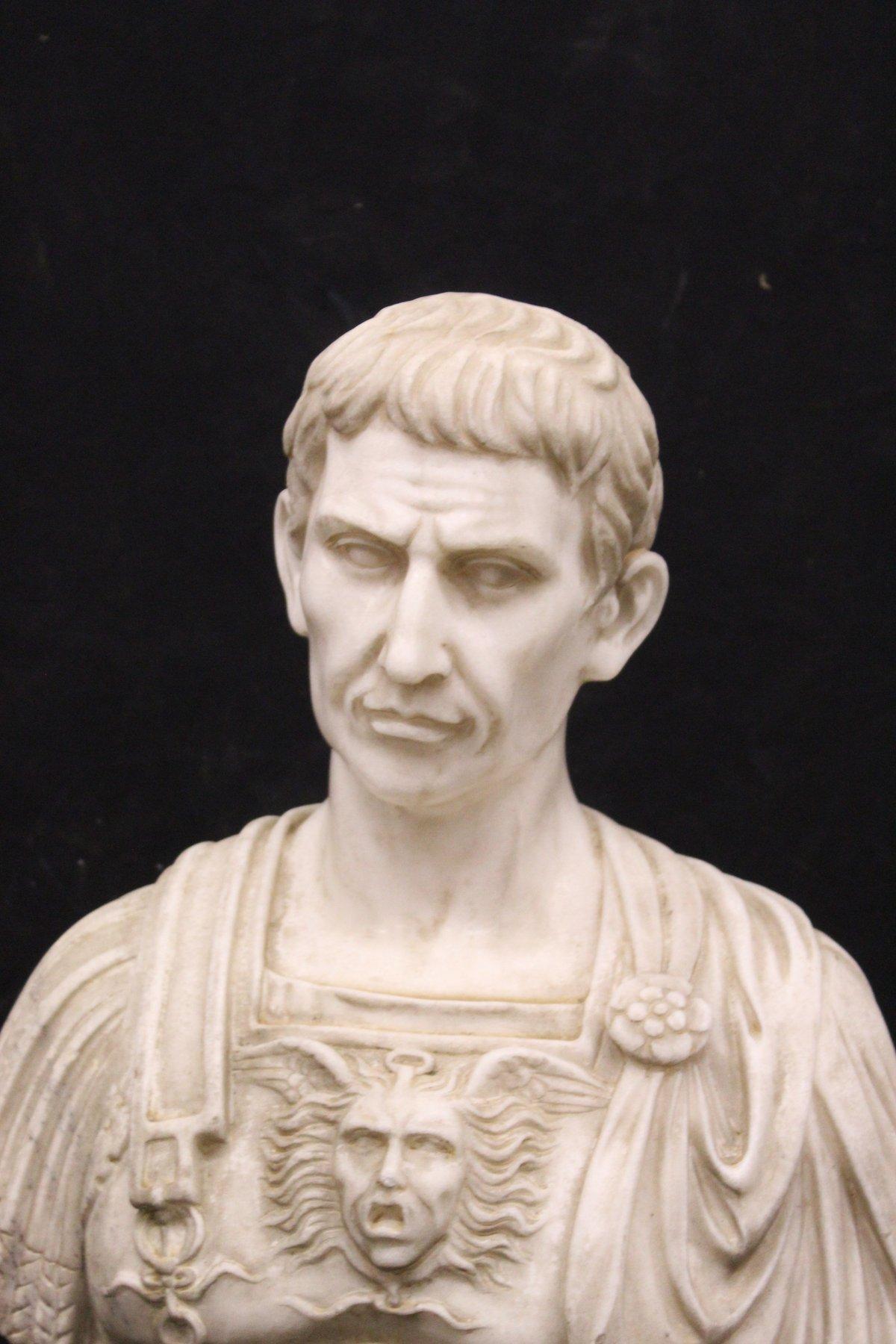 Marble bust of Roman Emperor For Sale 2