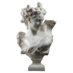 Buste en marbre du « génie de la danse » d'après Jean-Baptiste Carpeaux 