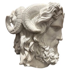 Antique Marble Bust of The Roman God Janus