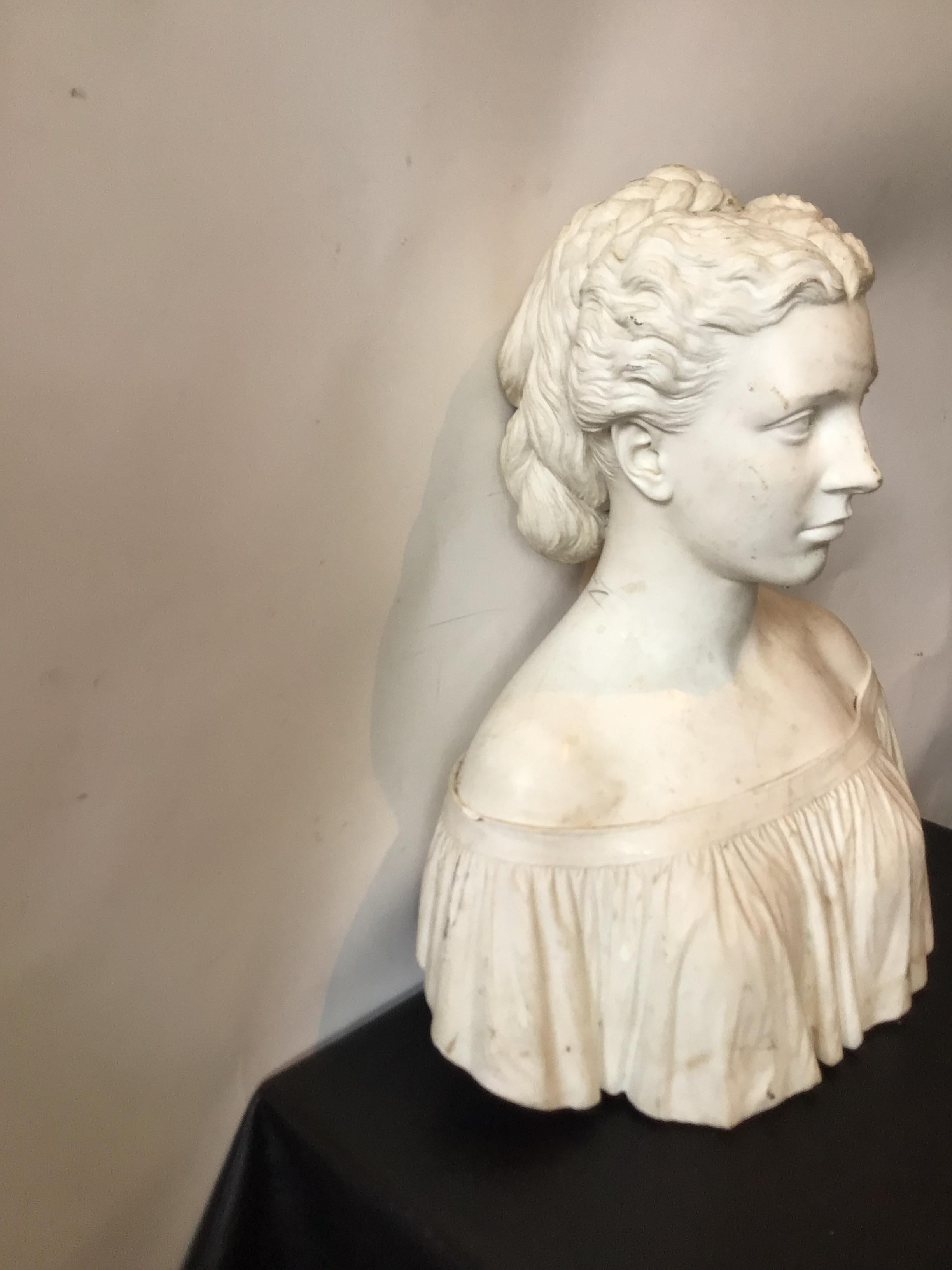 female marble bust