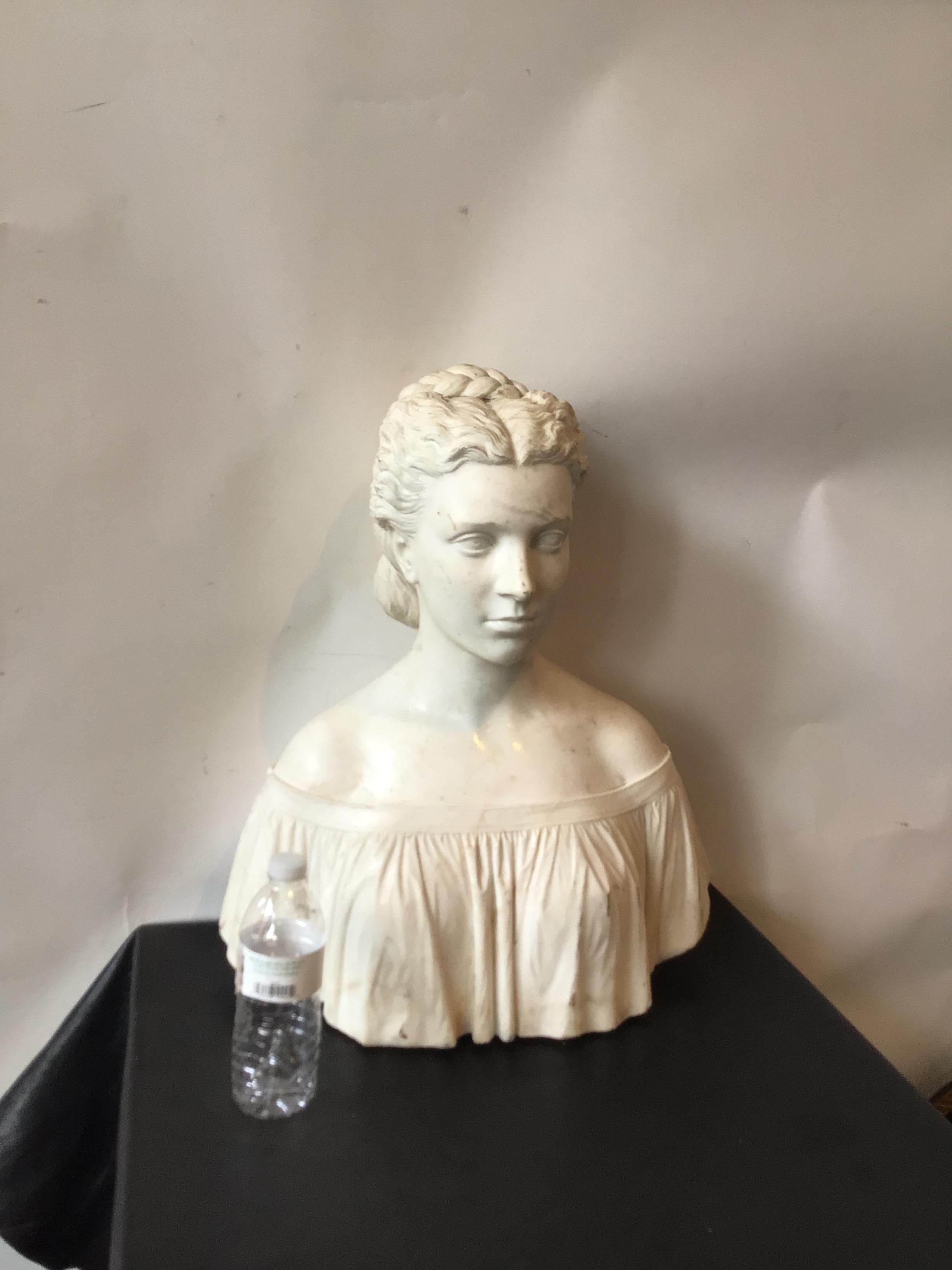 marble bust of a woman