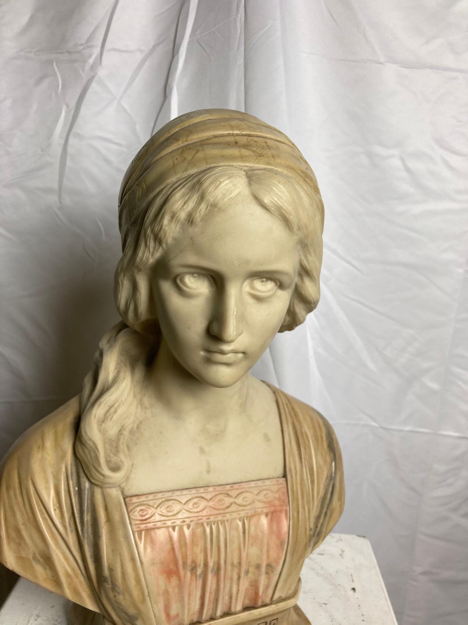 Alabaster Marble Bust 