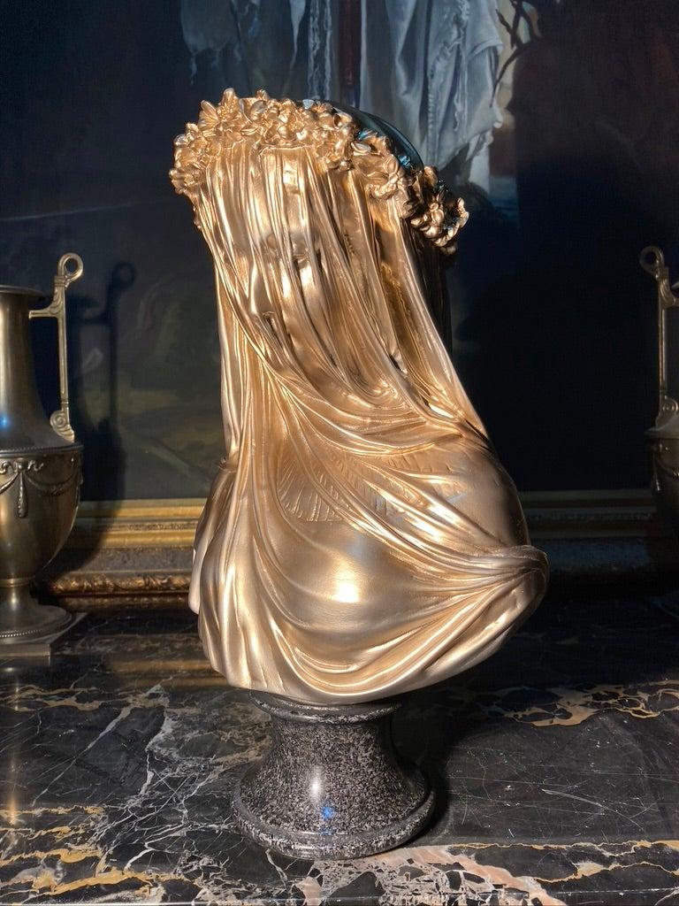 marble bust veiled lady