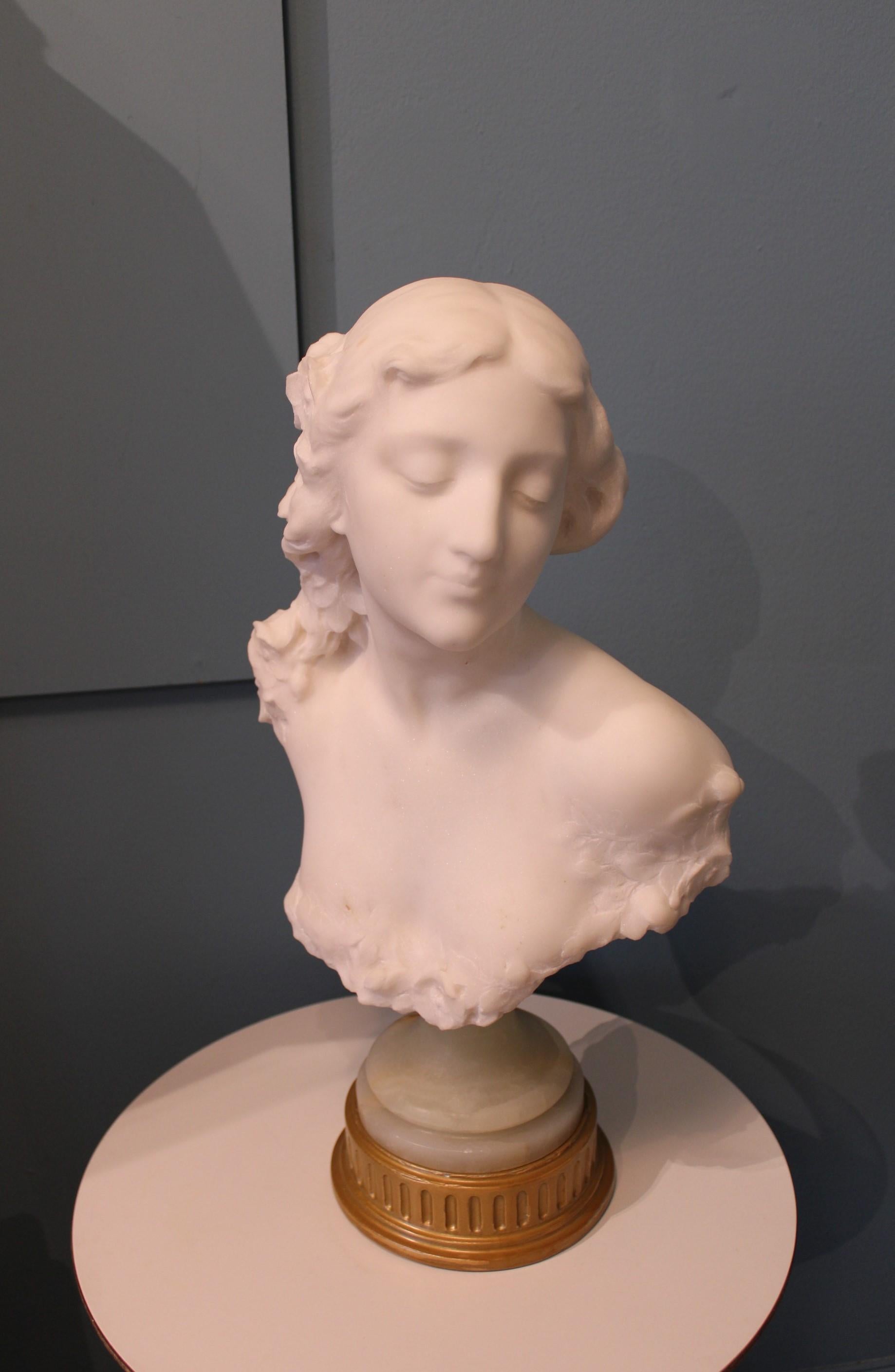 Marble bust signed Bozzoni.
19th Century.
