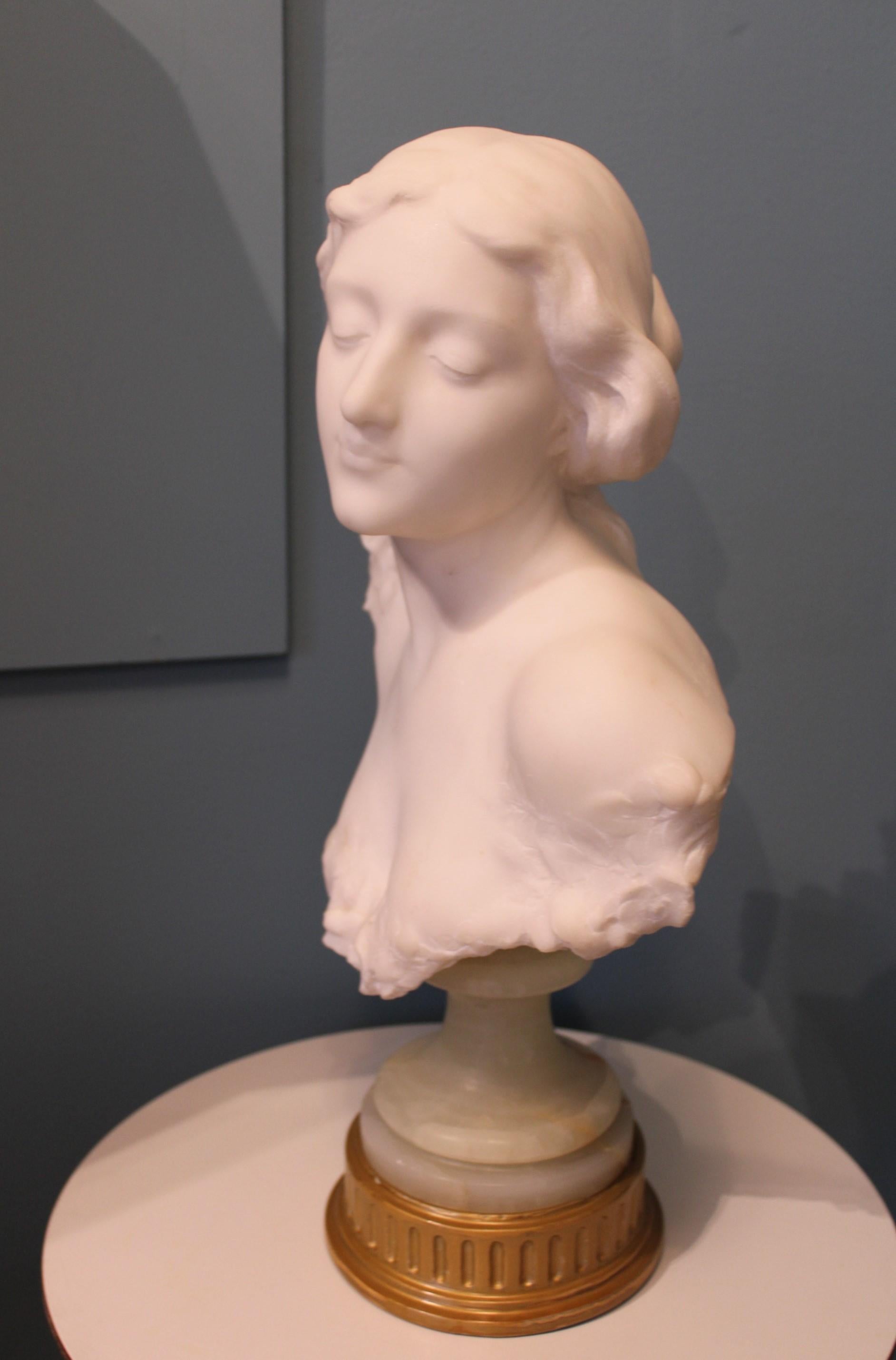 Marble Bust Signed Bozzoni For Sale 1