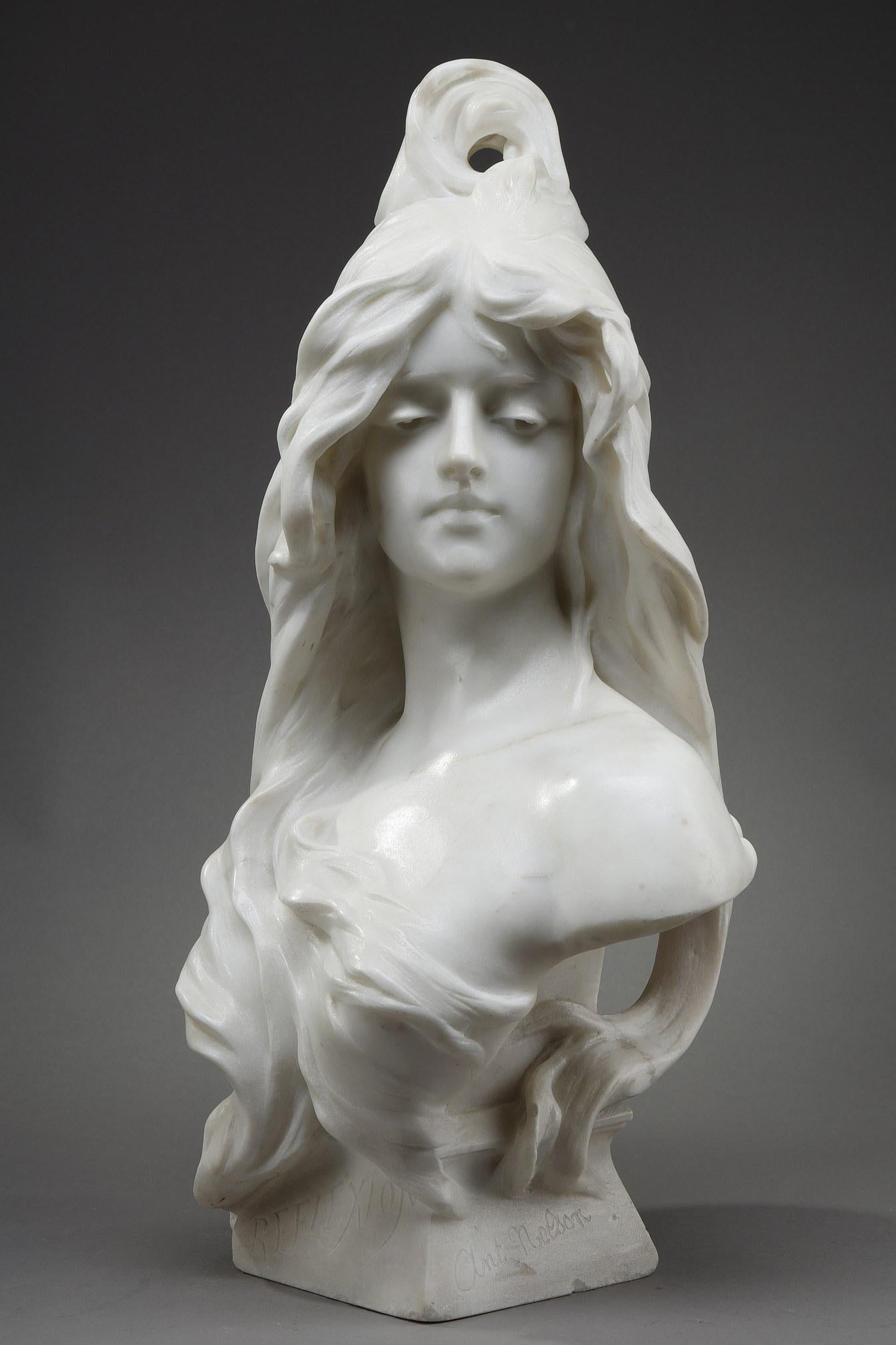 Marble bust, titled