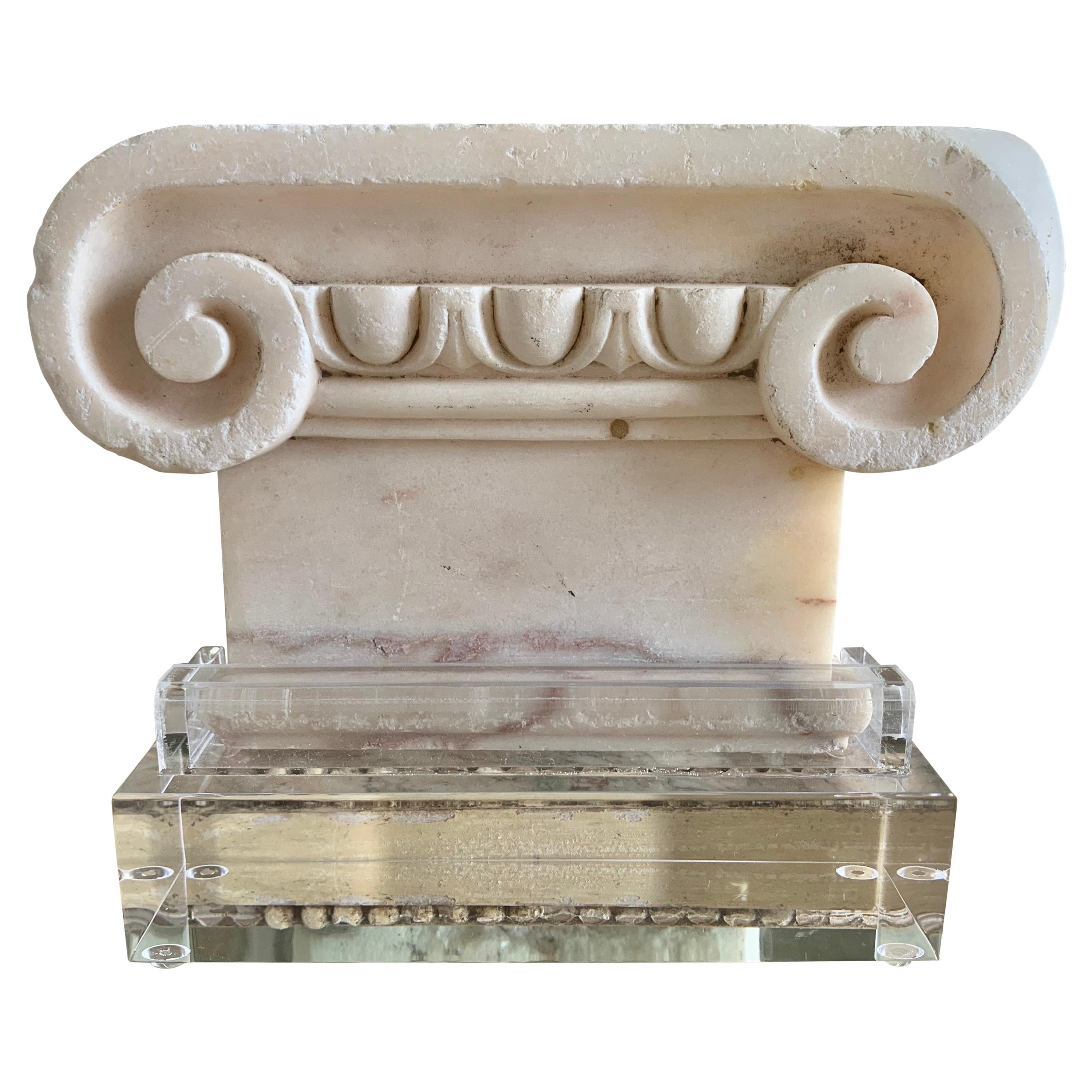 Marble Capital on Lucite Base