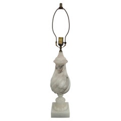 Marble Carved Twisted Balustrade Table Lamp
