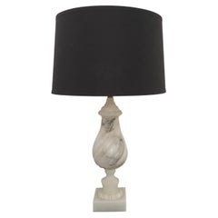 Marble Carved Twisted Balustrade Table Lamp