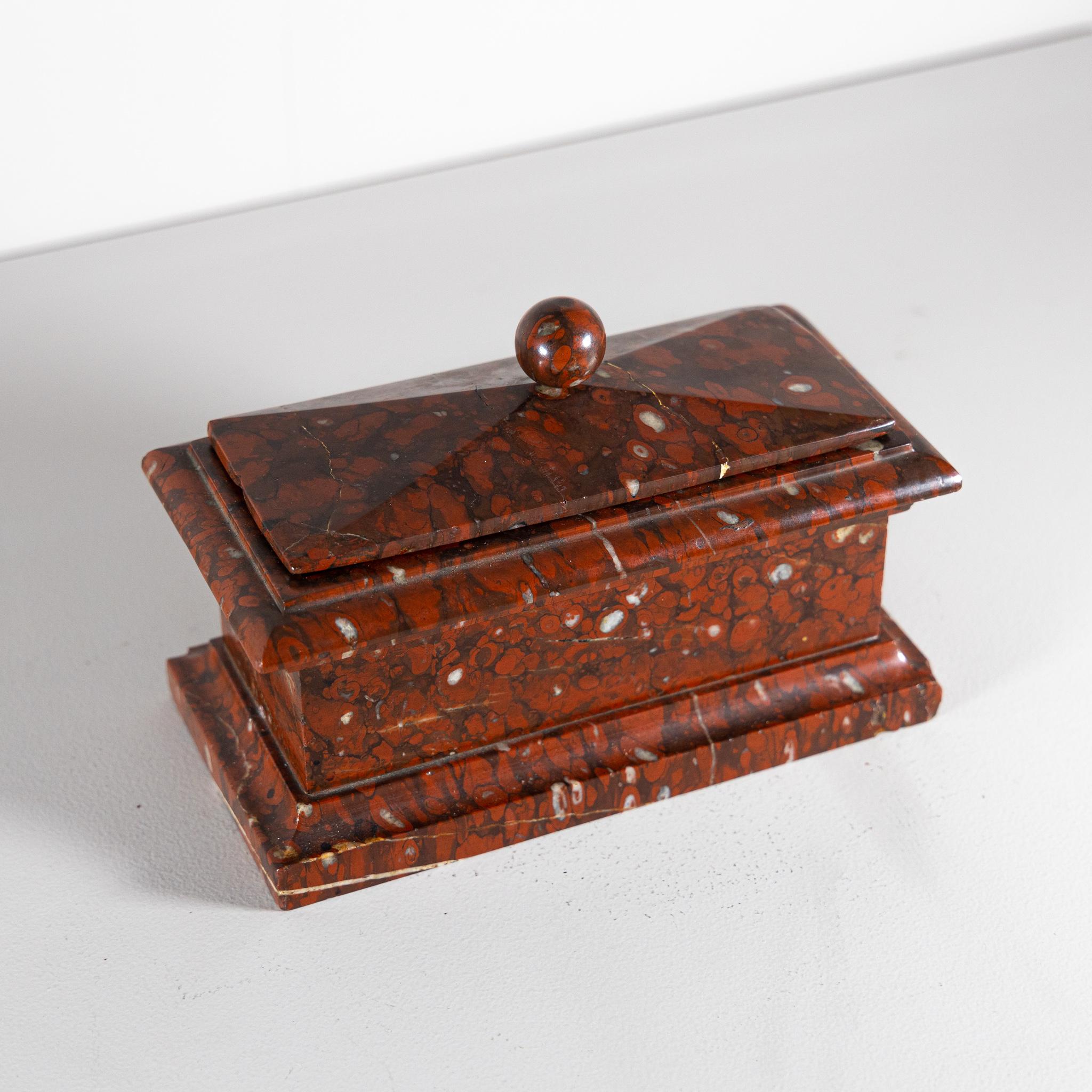 Marble Case with Inkwell, Italy 2nd Half 19th Century For Sale 1