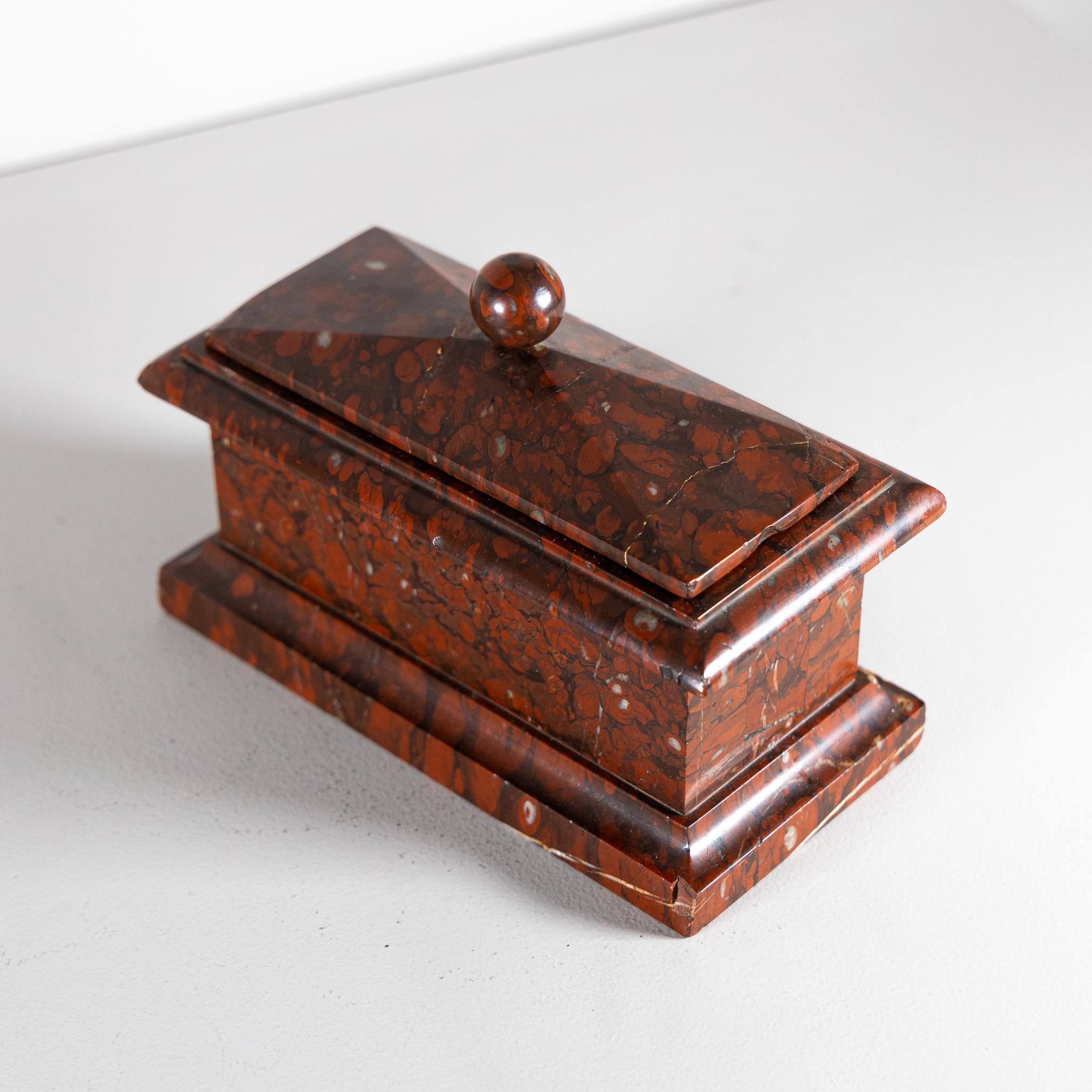 Marble Case with Inkwell, Italy 2nd Half 19th Century For Sale 2