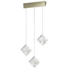 Lampada da soffitto in marmo "Werner Jr. Calacatta" Oro satinato in stock