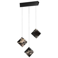 Marble Ceiling lamp "Werner Jr. Portoro" Black Mount in Stock