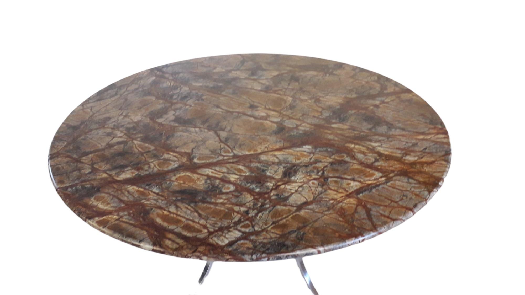 20th Century Marble Center Circular Dining Table