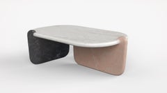 Table centrale en marbre Modern Design Blanc Noir Rose Marbre by Sergio Prieto