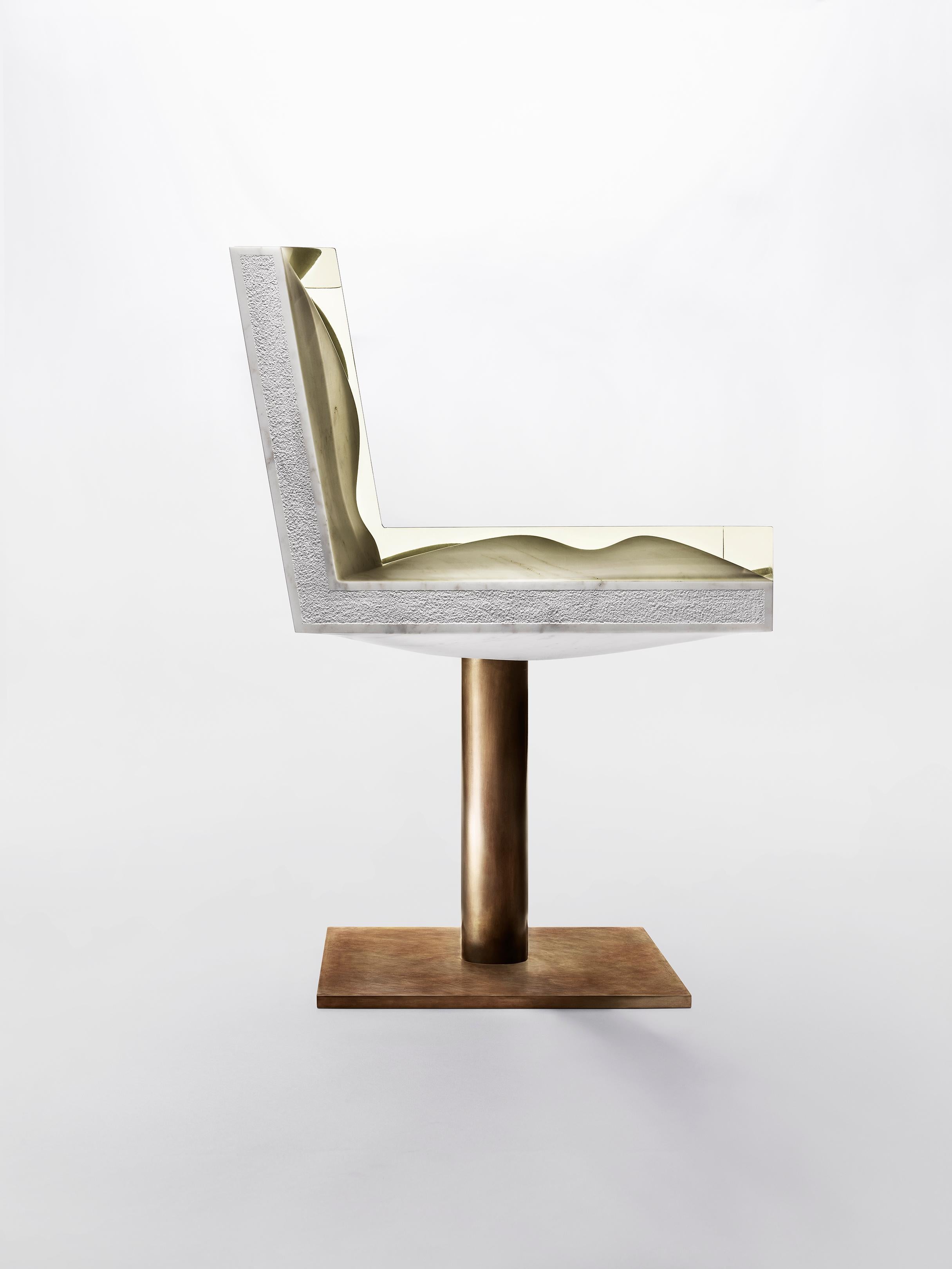Moderne Chaise en marbre de Jonathan Hansen en vente