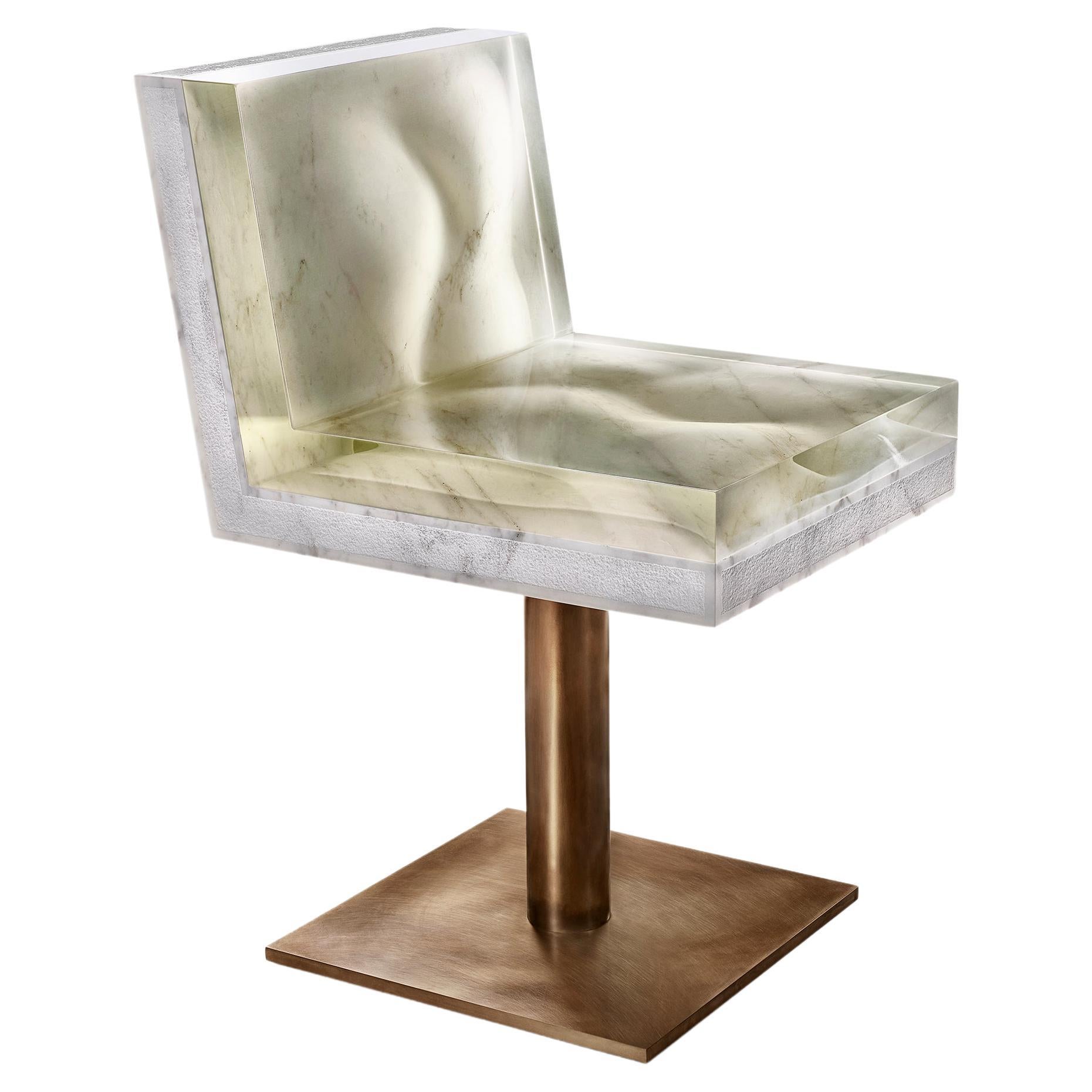 Chaise en marbre de Jonathan Hansen en vente