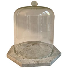 Marble Cheese Server with Bell Jar Dome