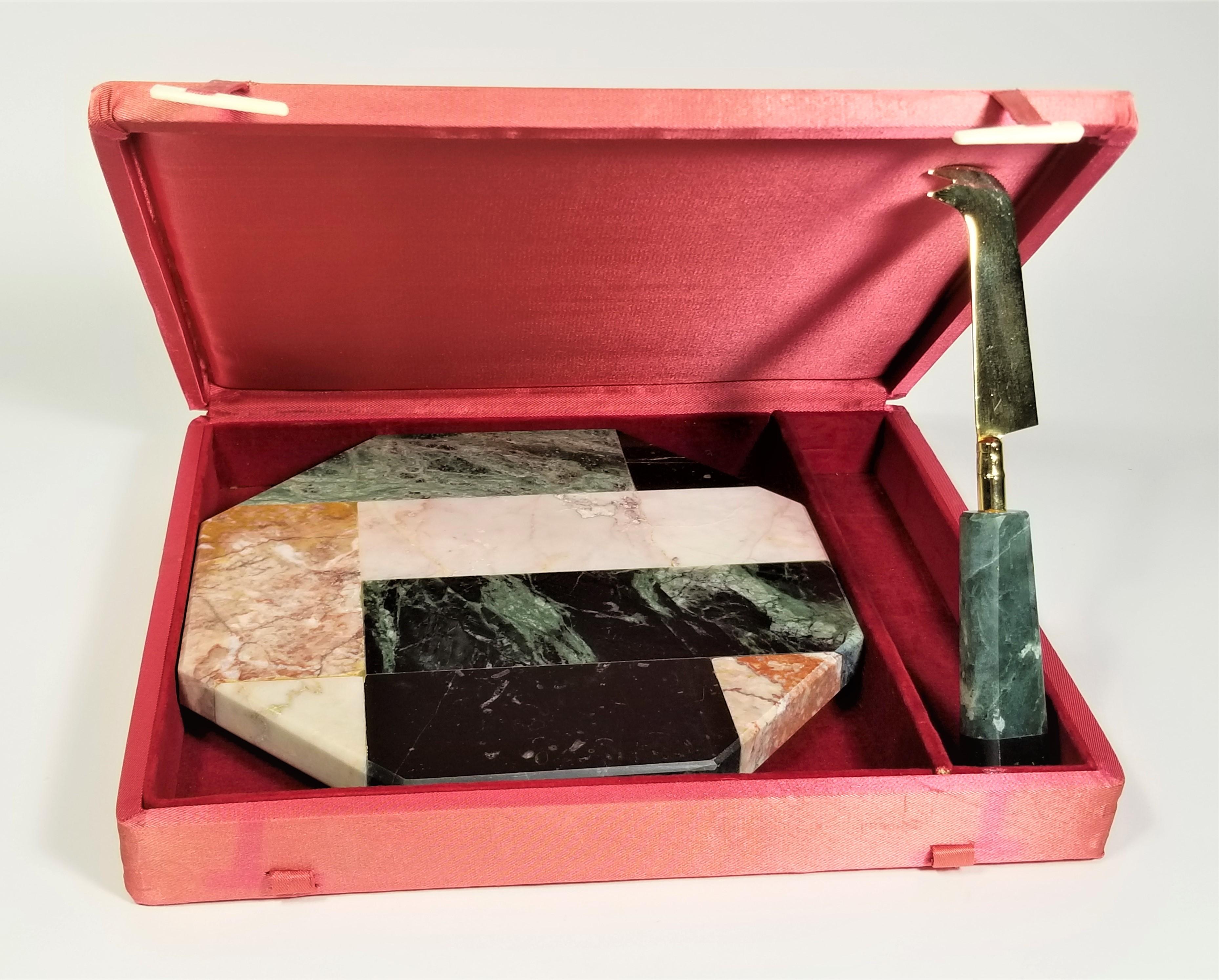 Marble Cheeseboard Set 1970s Mid Century For Sale 2