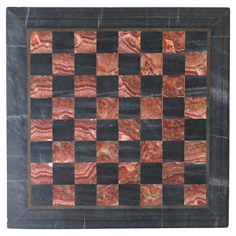 Ceramic Checkers Chess Checker Board with Hand Crafted Ceramic Chess Pieces For Sale at ...